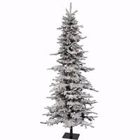 Vickerman 7.5' x 54" Artificial Flocked Georgian Fir 330 LED Multi-Color Lights