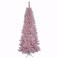Vickerman 9' x 45" Flocked Pink Spruce 600 Clear Miniature Lights