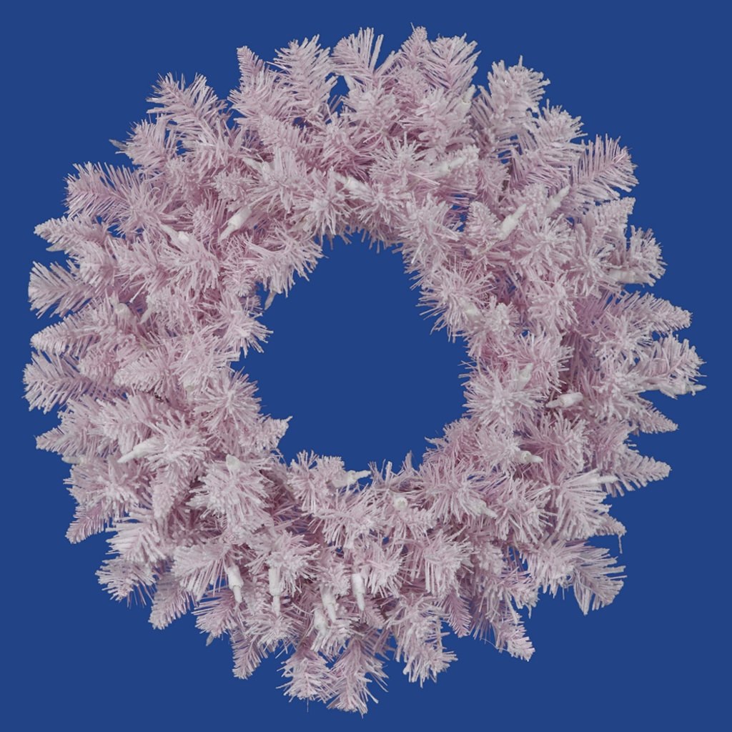 Vickerman 18165 Pink Colored Christmas Wreath