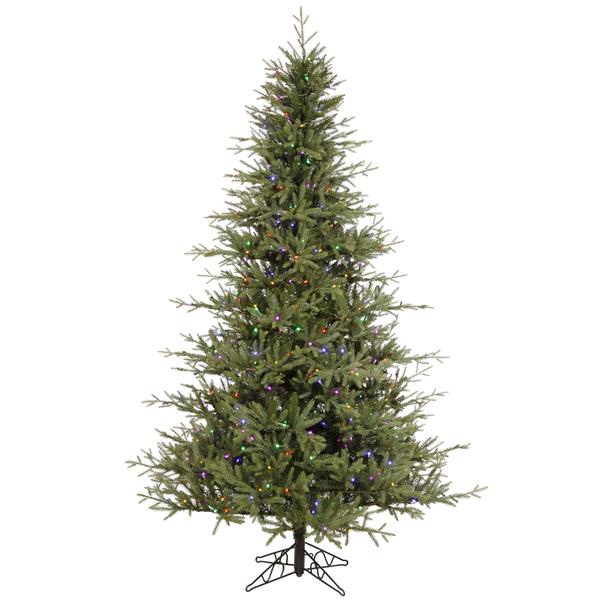 7.5' x 60" Artificial Castlerock Frasier Fir 550 LED Multi-Color Lights