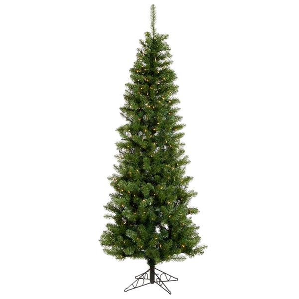 4.5' x 24" Artificial Salem Pencil Pine 100 Italian LED Warm White Lights