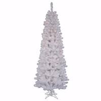 Vickerman 6.5' x 32" White Salem Pencil Pine 200 Italian LED Warm White Lights