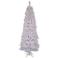Vickerman 8.5' x 40" White Salem Pencil Pine 400 Italian LED Warm White Lights