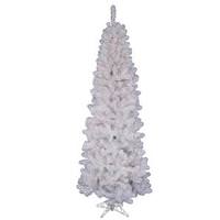 Vickerman 9.5' x 44" White Salem Pencil Pine 600 Multi-Color Lights