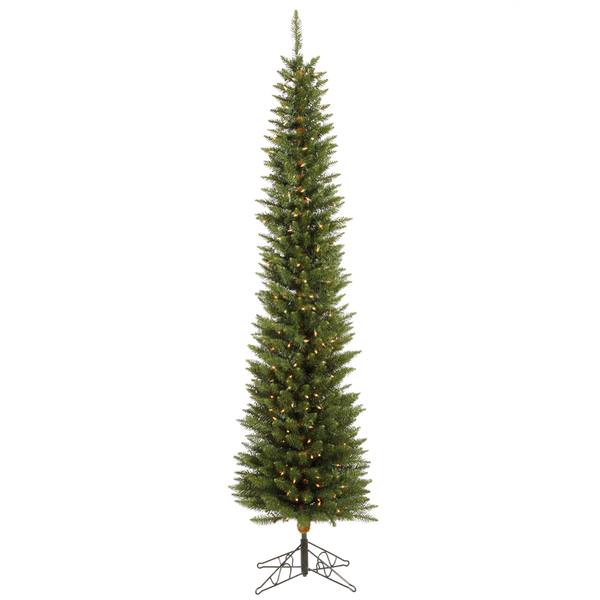6.5' x 20" Artificial Durham Pole Pine 200 Italian LED Warm White Lights