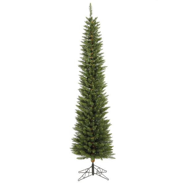 8.5' x 28" Artificial Durham Pole Pine 400 Multi-Color Italian LED Lights
