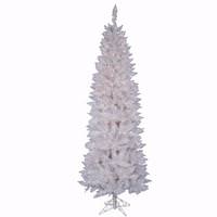 Vickerman 5' x 25" Crystal White Spruce Pencil 150 Italian LED Multi-Color Lights