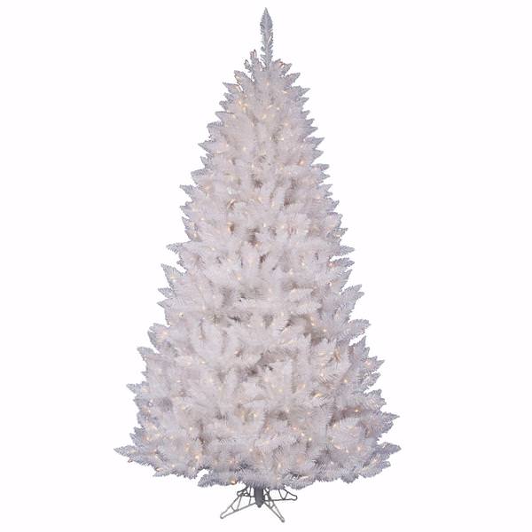 3.5' x 26" Crystal White Spruce 150 Clear Lights