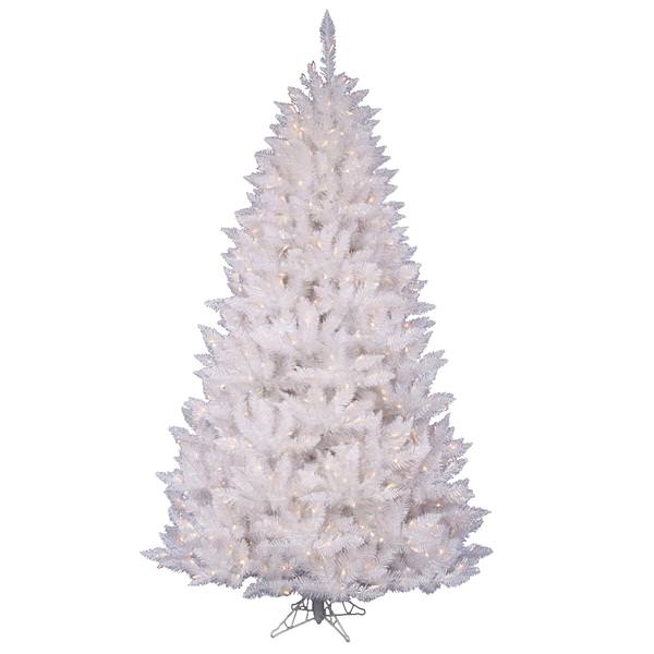 3.5' x 26" Crystal White Spruce 100 Italian LED Pure White Lights