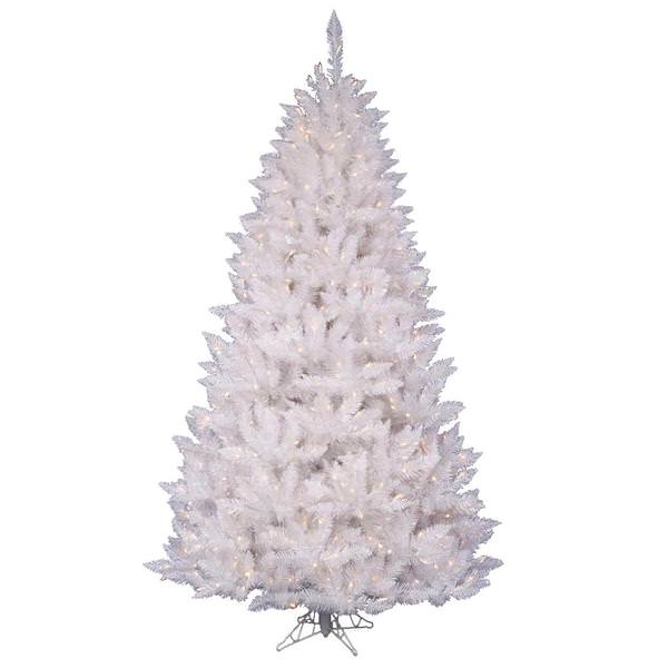 6.5' x 46" Crystal White Spruce 400 Italian LED Pure White Lights