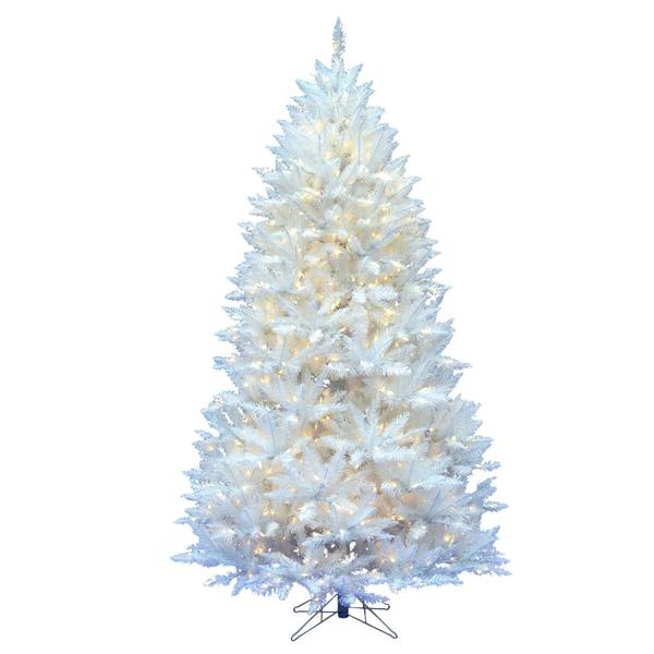 12' x 72" Sparkle White Spruce 1,250 Pure White Italian LED Lights
