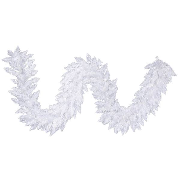 9' x 14" Artificial Sparkle White Spruce Garland