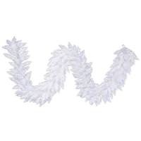 View 9' x 14" Artificial Sparkle White Spruce Garland