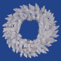 View 24" Artificial Sparkle White Spruce 50 Frosted Pure White Italian LED Lights