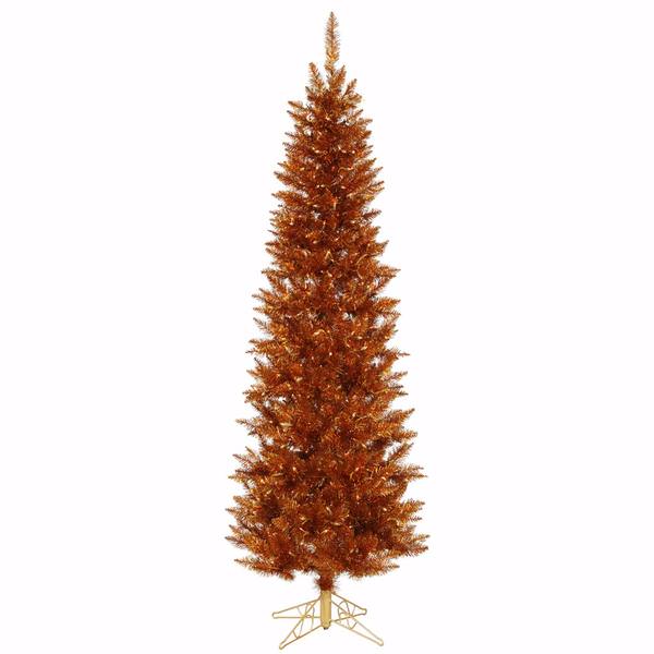 5' x 25" Copper Spruce Pencil 150 Clear/Amber Lights