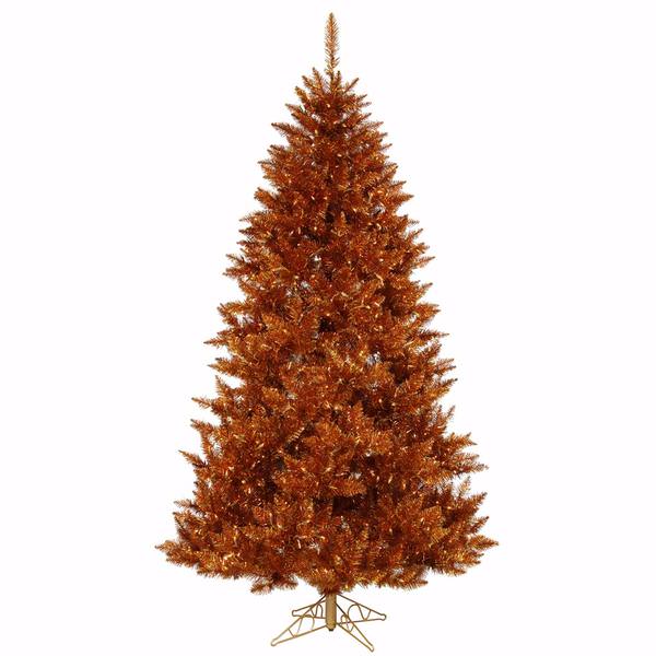 3.5' x 26" Copper Spruce 150 Clear/Amber Lights