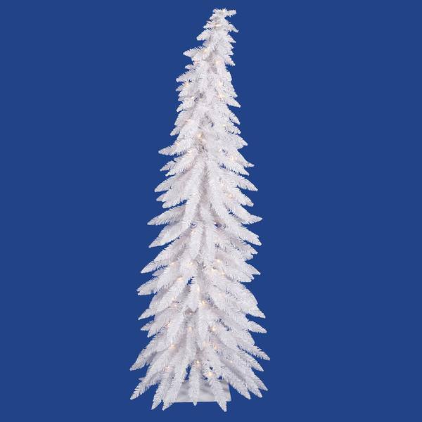4' x 22" White Whimsical 70 Clear Lights