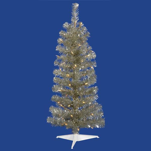 2' x 11" Champagne Pencil 35 Clear Miniature Lights