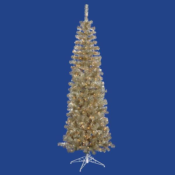 10' x 46" Champagne Pencil 650 Clear Miniature Lights
