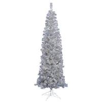 Vickerman 7.5' x 34" Silver Pencil 400 Clear Lights