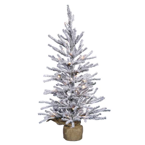 1.5' x 12" Artificial Flocked Angel Pine