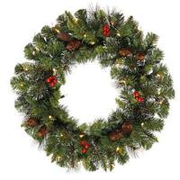 Vickerman 24" Artificial Mixed Pine Wreath 35 Clear Lights