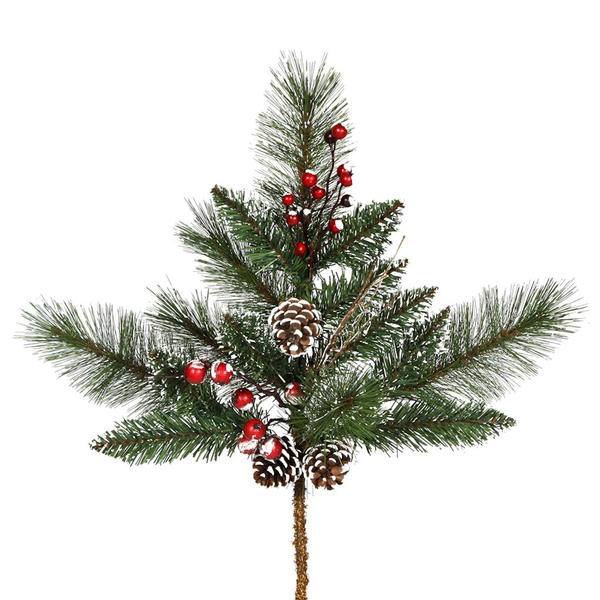 1.5' Artificial Snow Tip Pine/Berry Spray