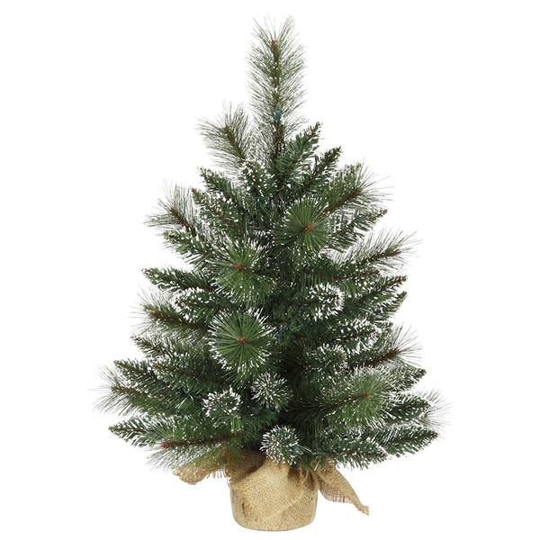 2' x 16" Artificial Mixed Snow Tipped Pine Tree