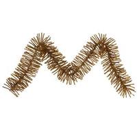 Vickerman 9' x 10" Artificial Antique Gold Mini Garland 50 Gold Lights