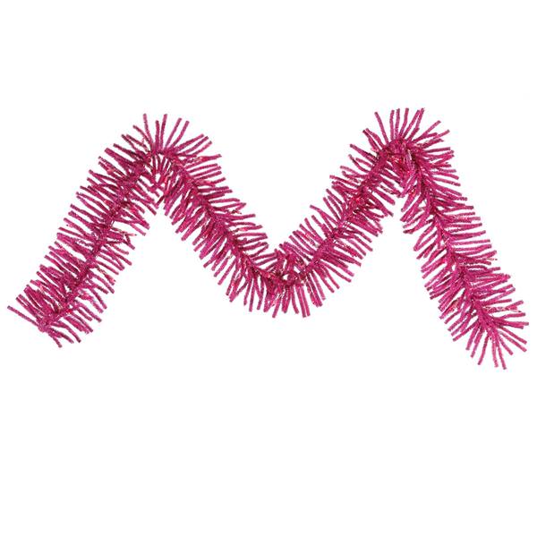 9' x 10" Artificial Hot Pink Mini Garland 50 Pink Miniature Lights