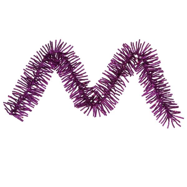 9' x 10" Artificial Purple Mini Garland 50 Purple Miniature Lights