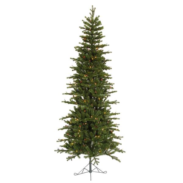 8' x 41" Artificial Jersey Frasier Fir Pencil 500 Multi-Color Lights