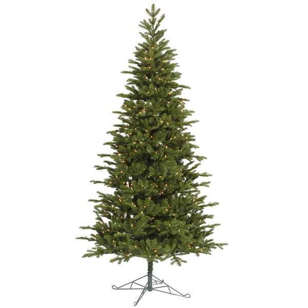 7.5' x 46" Artificial Maine Balsam Fir 550 Clear Italian LED Lights