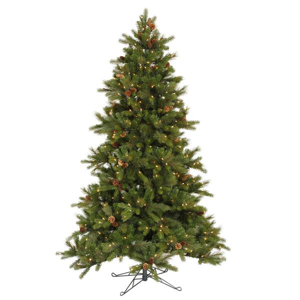 9' x 61" Artificial Shoreline Mixed Pine 800 Clear Lights