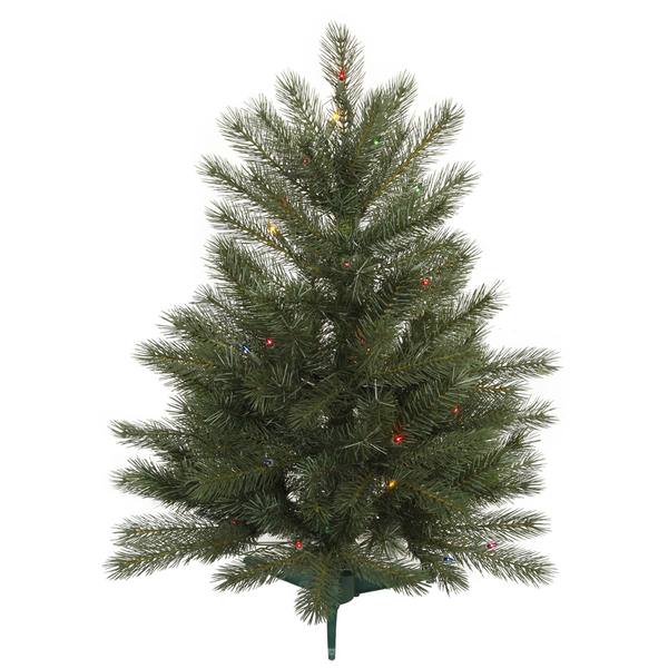 3' x 29" Artificial Blue Spruce 100 Multi-Color Lights