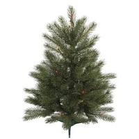 Vickerman 3.5' x 31" Artificial Blue Spruce 100 Multi-Color Lights