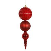 Vickerman 12" Red Shiny / Matte Calabash Ornament