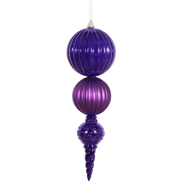 12" Purple Shiny / Matte Calabash Ornament