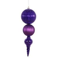 Vickerman 12" Purple Shiny / Matte Calabash Ornament