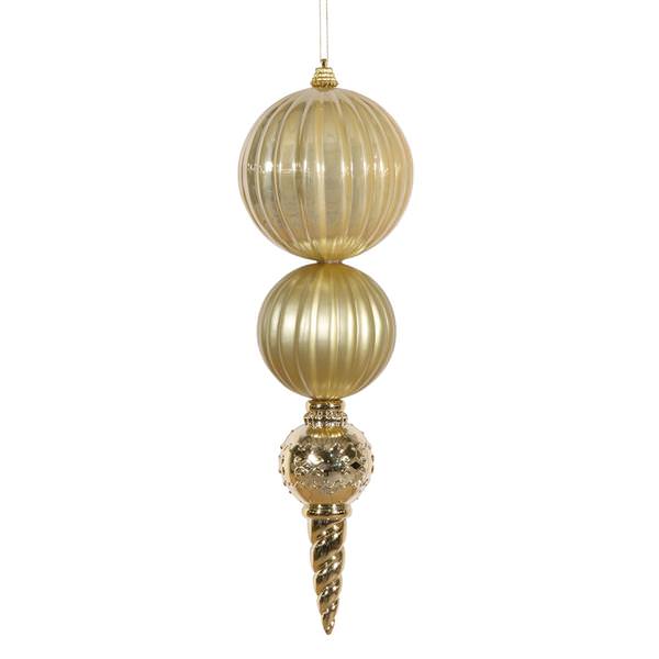 12" Gold Shiny / Matte Calabash Ornament