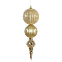 Vickerman 12" Gold Shiny / Matte Calabash Ornament