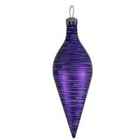 Vickerman 15.75" Purple Shiny Glitter Teardrop Ornament