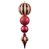 Vickerman 28.75" Red Shiny / Matte Calabash Ornament