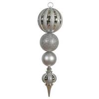 Vickerman 28.75" Silver Shiny / Matte Calabash Ornament