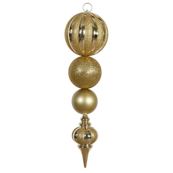 28.75" Gold Shiny / Matte Calabash Ornament