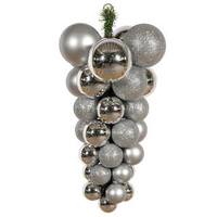 Vickerman 24" Silver Shiny Matte Glitter Grape Cluster Ornament