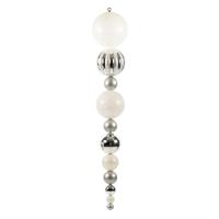 Vickerman 55" White Iridescent Shiny / Matte Ball Finial Ornament