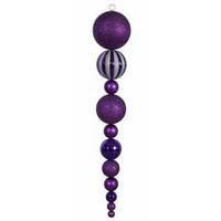 Vickerman 55" Purple Shiny Matte Ball Drop Ornament