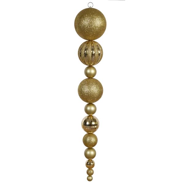 55" Gold Shiny Matte Ball Drop Ornament