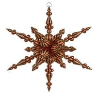 Vickerman 30" Red Shiny Matte Glitter Radical Snowflake Ornament